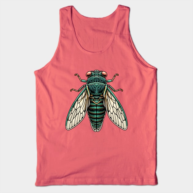 Cicada 2024 Reemergence Tank Top by Huhnerdieb Apparel